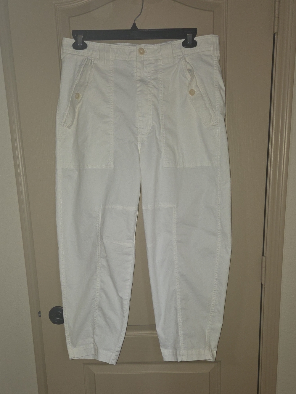 Banana Republic Cream Utility Cropped Chinos